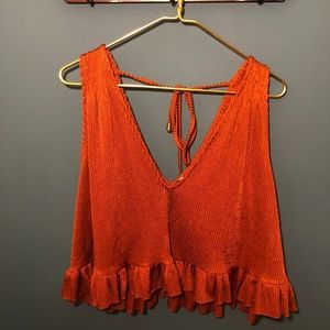 Smoked Paprika "No Excuses" Cropped loose Top